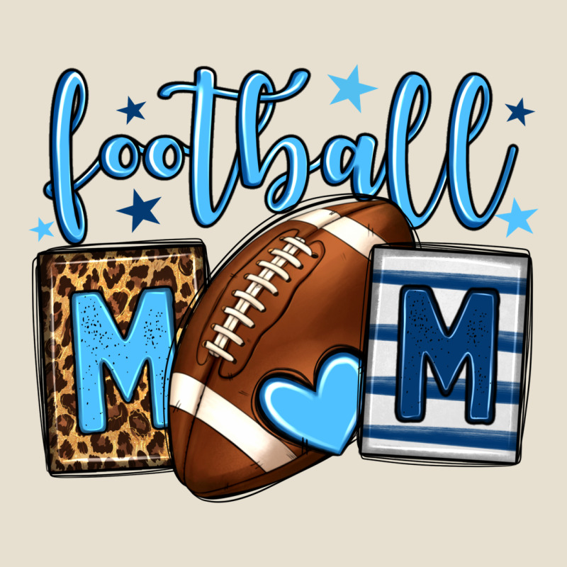 Football Mom Blue Team Color  Mother's Day Urban Heavy Tee by HowdyJamesFarm | Teevron