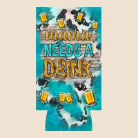 Mama Needs A Drink Slim Can Cooler Mother's Day Urban Heavy Tee | Teevron