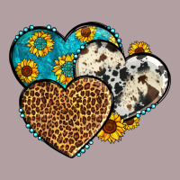 Cowhide Leopard Hearts Vintage Hoodie | Teevron