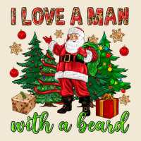 I Love A Man With A Beard Christmas Premium Tee | Teevron