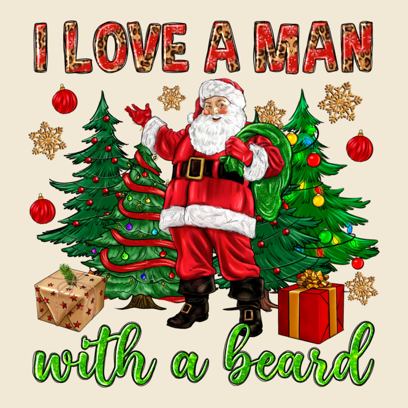 I Love A Man With A Beard Christmas Premium Tee by NancyCooperArtShop | Teevron