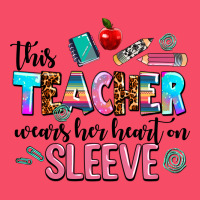 This Teacher Wears Her Heart On Sleeve Premium Sweatshirt | Teevron
