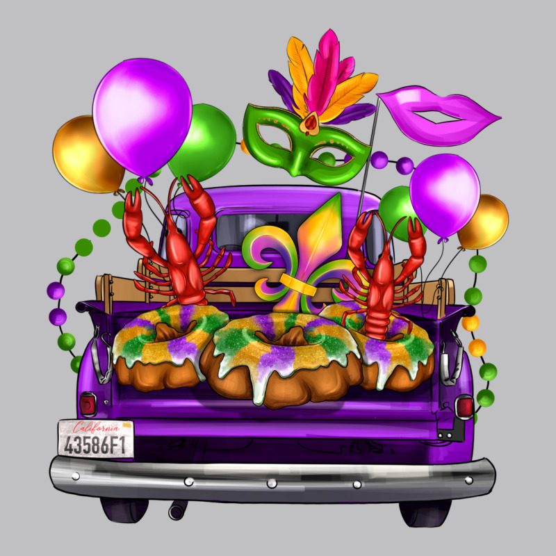 Mardi Gras Farm Truck Back View Long Sleeve Tee by FaDigitalArtStudio | Teevron