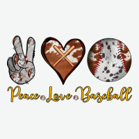 Peace Love Baseball Urban Heavy Tee | Teevron