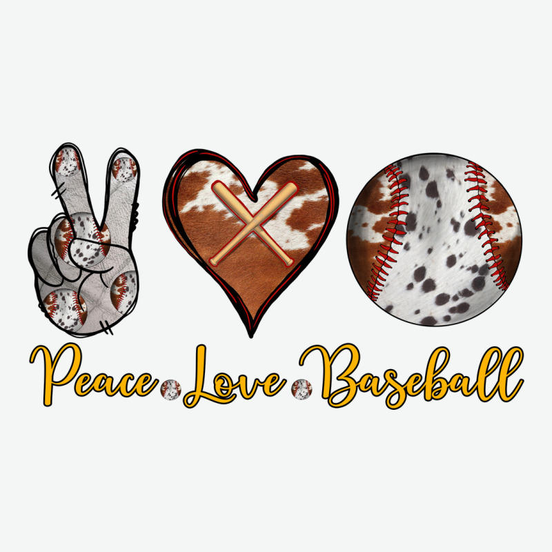 Peace Love Baseball Urban Heavy Tee by RanaPortraitStore | Teevron