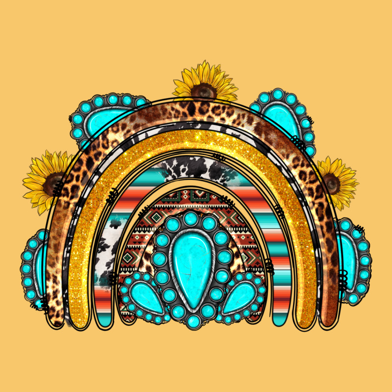 Western Gemstones Sunflowers Rainbow Vintage Hoodie by OliviaCreatesArt | Teevron