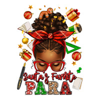 Santa's Favorite Para Afro Messy Bun Premium Tee | Teevron