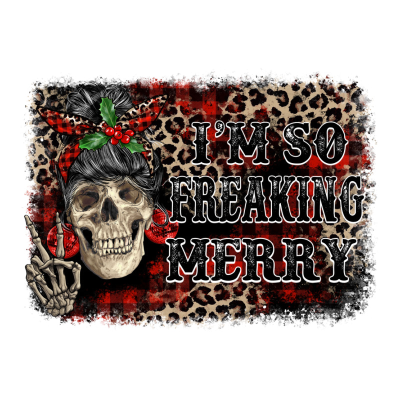 I'm So Freaking Merry Skeleton Messy Bun Premium Tee by NancyCooperArtShop | Teevron