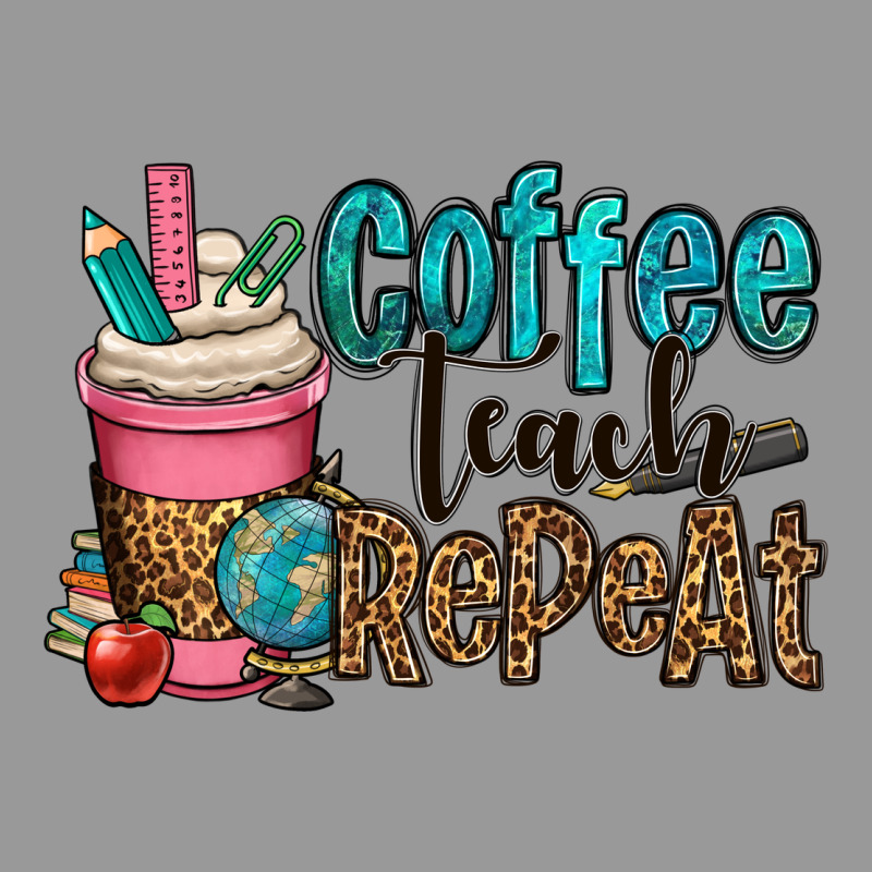 Coffee Teach Repeat Vintage Hoodie by OliviaCreatesArt | Teevron