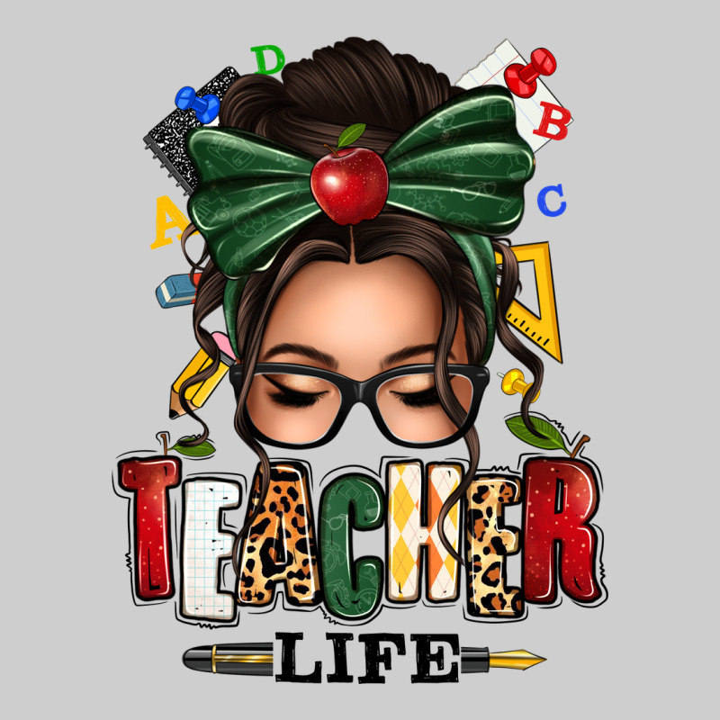 Teacher Life Afro Messy Bun Premium Tee by texasbilliewilder | Teevron