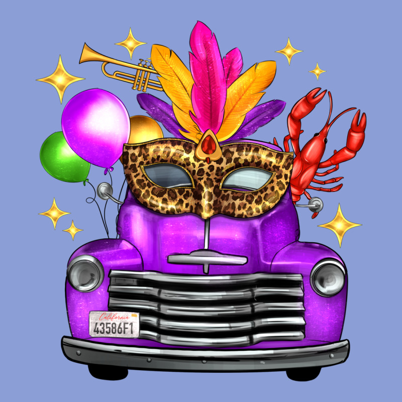 Mardi Gras Truck Leopard Mask Long Sleeve Tee by FaDigitalArtStudio | Teevron