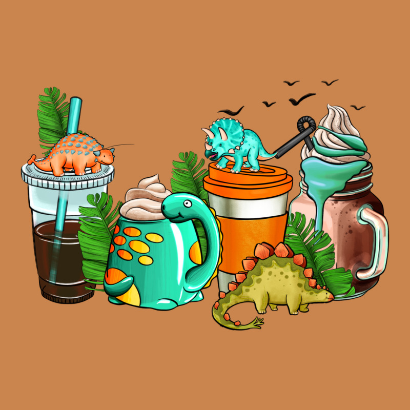 Dinosaur Coffee Cups Heavyweight Hoodie by AdoDesignShop | Teevron