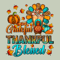 Grateful Thankful Blessed Thanksgiving Cold Drink Long Sleeve Tee | Teevron