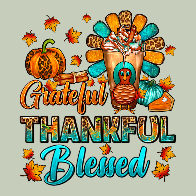 Grateful Thankful Blessed Thanksgiving Cold Drink Long Sleeve Tee by FaDigitalArtStudio | Teevron