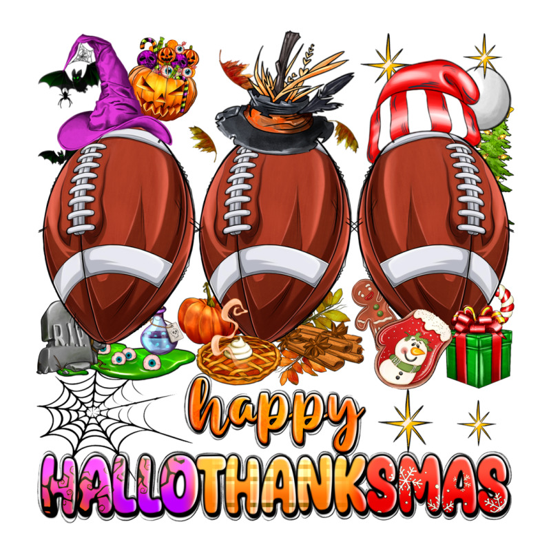 Happy Hallothanksmas Football Premium Tee by texasbilliewilder | Teevron