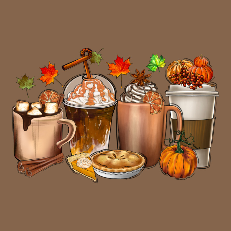 Pumpkin Spice Coffee Cups Premium Tee by texasbilliewilder | Teevron
