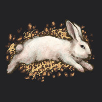 Bunny Rabbit Leopard Easter Day Vintage Tee | Teevron
