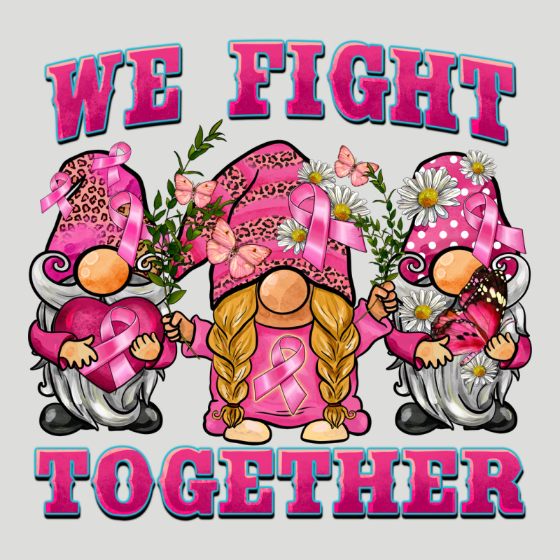 We Fight Together Breast Cancer Gnome Zipper Hoodie by BarkalooDesign | Teevron