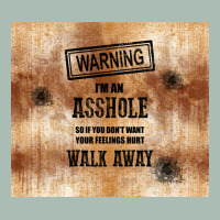 Warning I'm An Asshole With Rusty Background Classic Tee | Teevron