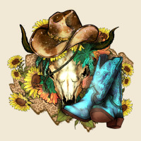 Cow Skull Cowboy Boots Hats Sunflowers Ladies Tee | Teevron