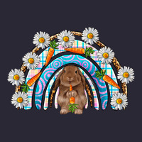 Easter Bunny With Carrot Rainbow Easter Day Vintage Tee | Teevron