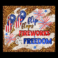 Flip Flops Fireworks & Freedom 4th Of July Ladies Tee | Teevron