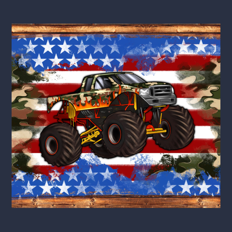 Monster Truck American Flag Tumbler Heavyweight Sweatshirt by Artiststas | Teevron