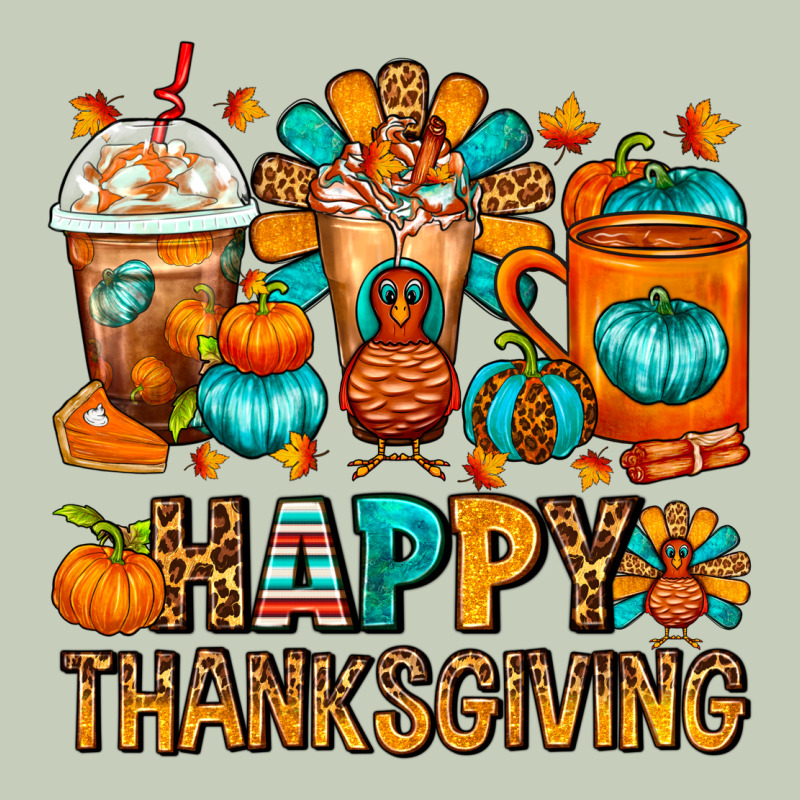 Happy Thanksgiving Coffee Cups Long Sleeve Tee by FaDigitalArtStudio | Teevron