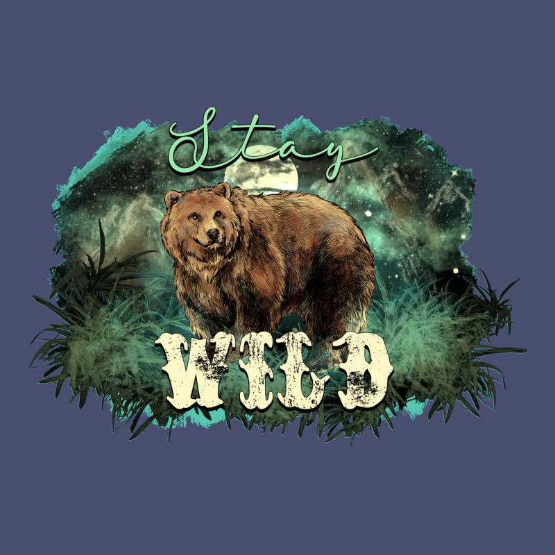 Stay Wild Night Grizzly Bear Vintage Tee by HowdyJamesFarm | Teevron