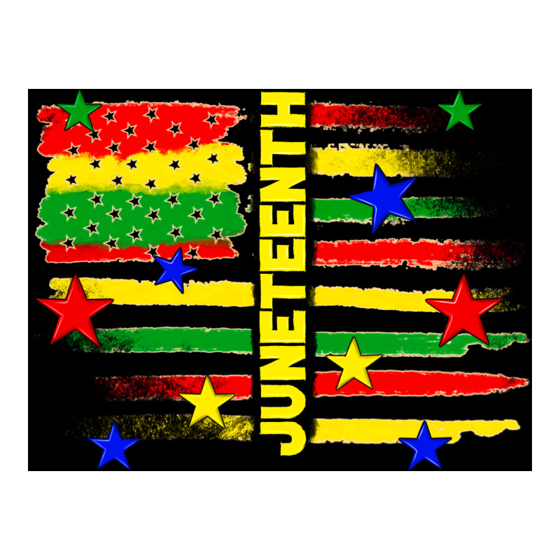 Juneteenth American Flag Ladies Tee by TumblerDesignByShophia | Teevron