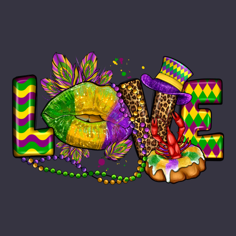 Love Lips Mardi Gras Vintage Hoodie by OliviaCreatesArt | Teevron