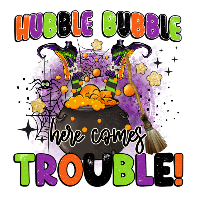 Kids Halloween Hubble Bubble Here Comes Trouble Zipper Hoodie by BarkalooDesign | Teevron