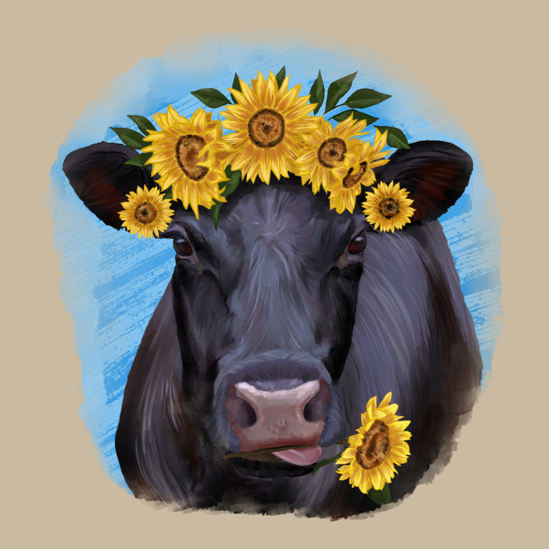 Black Angus With Sunflower Long Sleeve Tee by Jasminsmagicworld | Teevron