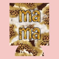 Mama With Leopard And Cowhide Regular Can Cooler Urban Heavy Tee | Teevron