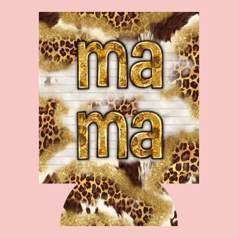 Mama With Leopard And Cowhide Regular Can Cooler Urban Heavy Tee by HowdyJamesFarm | Teevron