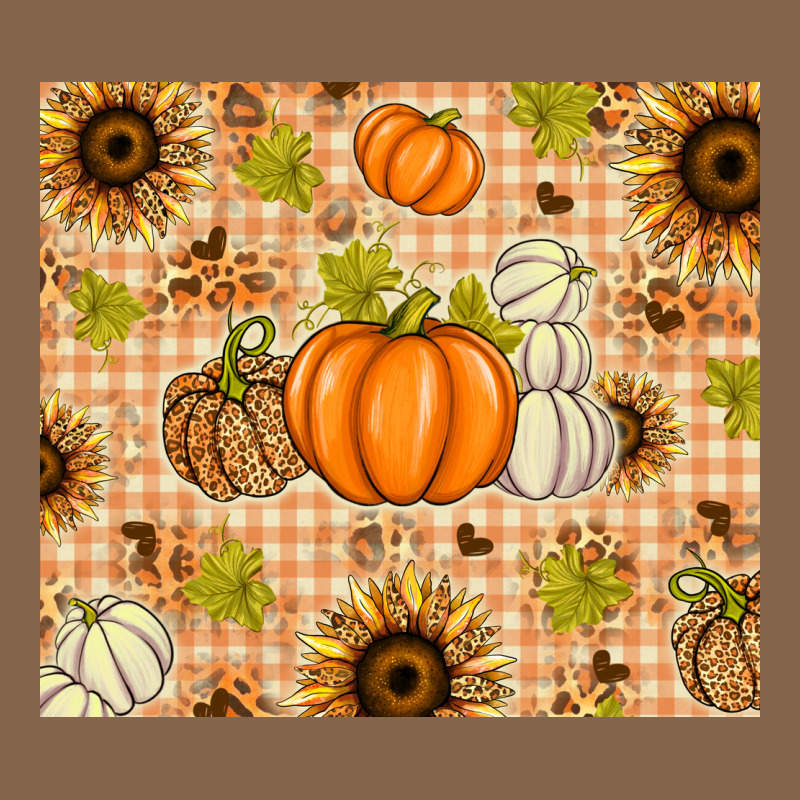Fall Pumpkins And Sunflowers With Leopard Premium Tee by texasbilliewilder | Teevron