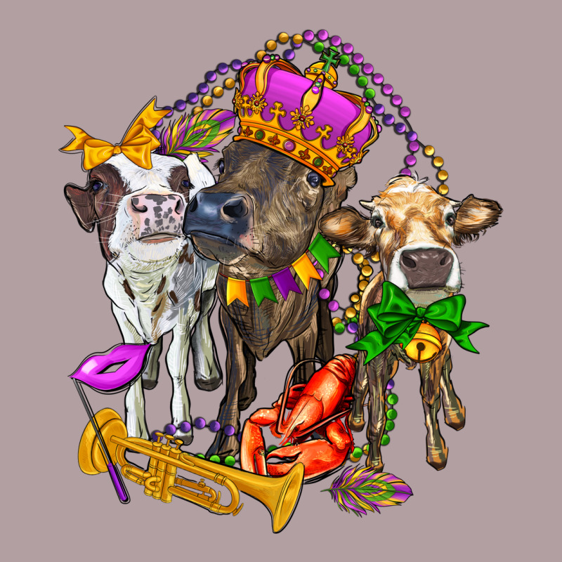 Little Cows And Mardi Gras Party Olivia Vintage Hoodie by OliviaCreatesArt | Teevron