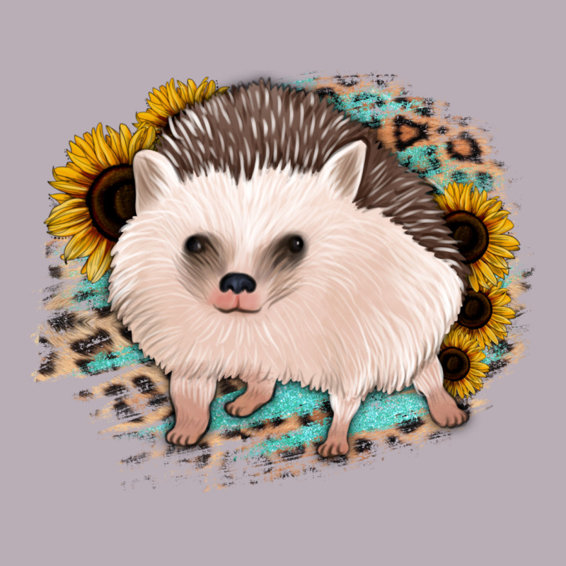 Hedgehog With Sunflowers And Leopard Vintage Tee by Jasminsmagicworld | Teevron