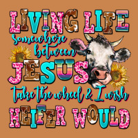 Living Life Somewhere Between Jesus Take The Wheel Heavyweight Hoodie | Teevron
