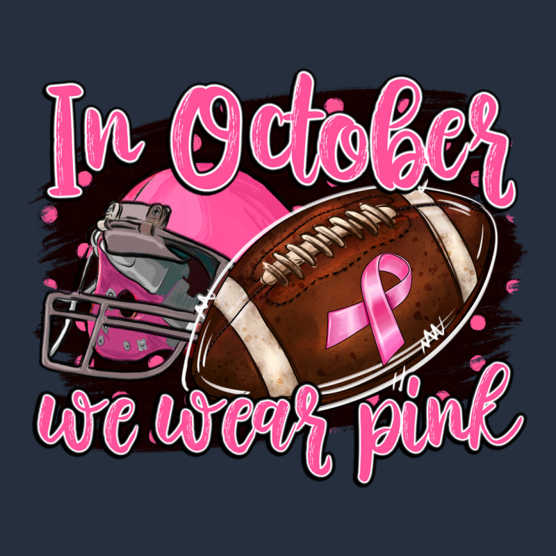 In October We Wear Pink With Football Zipper Hoodie by BarkalooDesign | Teevron