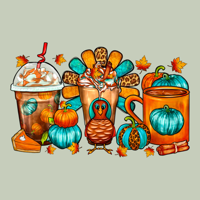 Thanksgiving Coffee Cups Long Sleeve Tee by FaDigitalArtStudio | Teevron