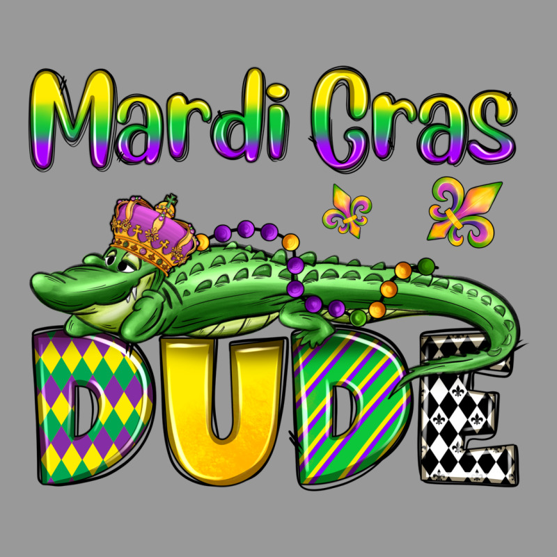 Mardi Gras Dude Alligator Olivia Vintage Hoodie by OliviaCreatesArt | Teevron