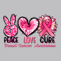 Peace Love Cure Breast Cancer Awareness Long Sleeve Tee | Teevron