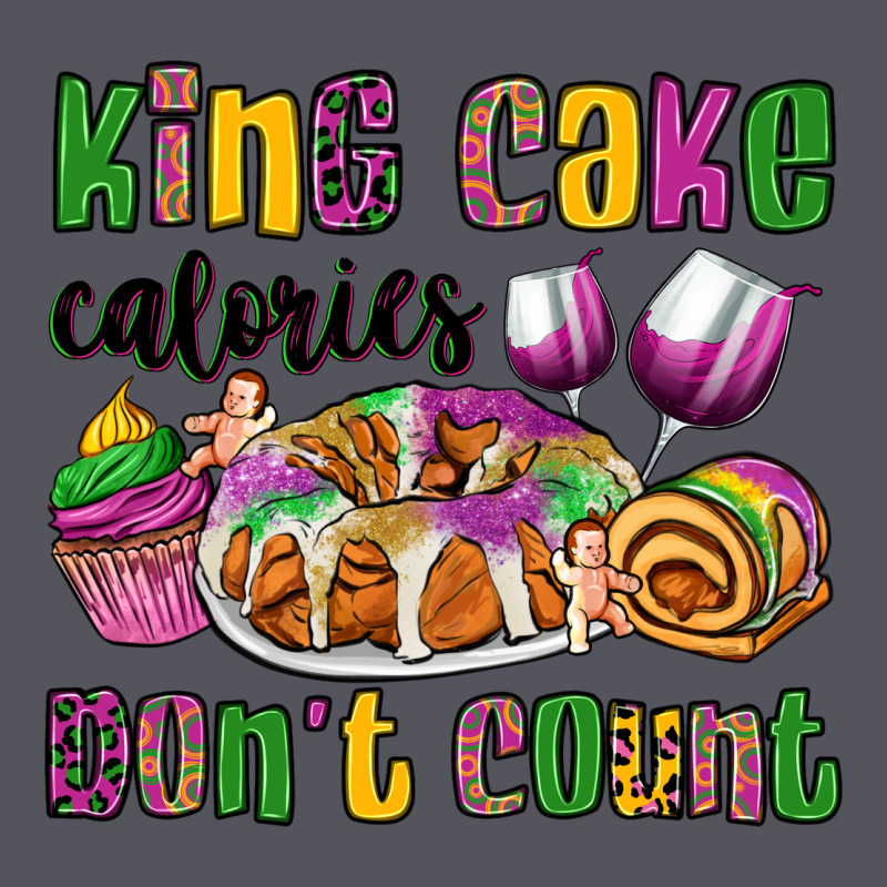King Cake Calories Don't Count Mardi Gras Vintage Hoodie by OliviaCreatesArt | Teevron