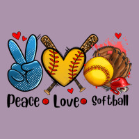 Peace Love  Softball Heavyweight Hoodie | Teevron