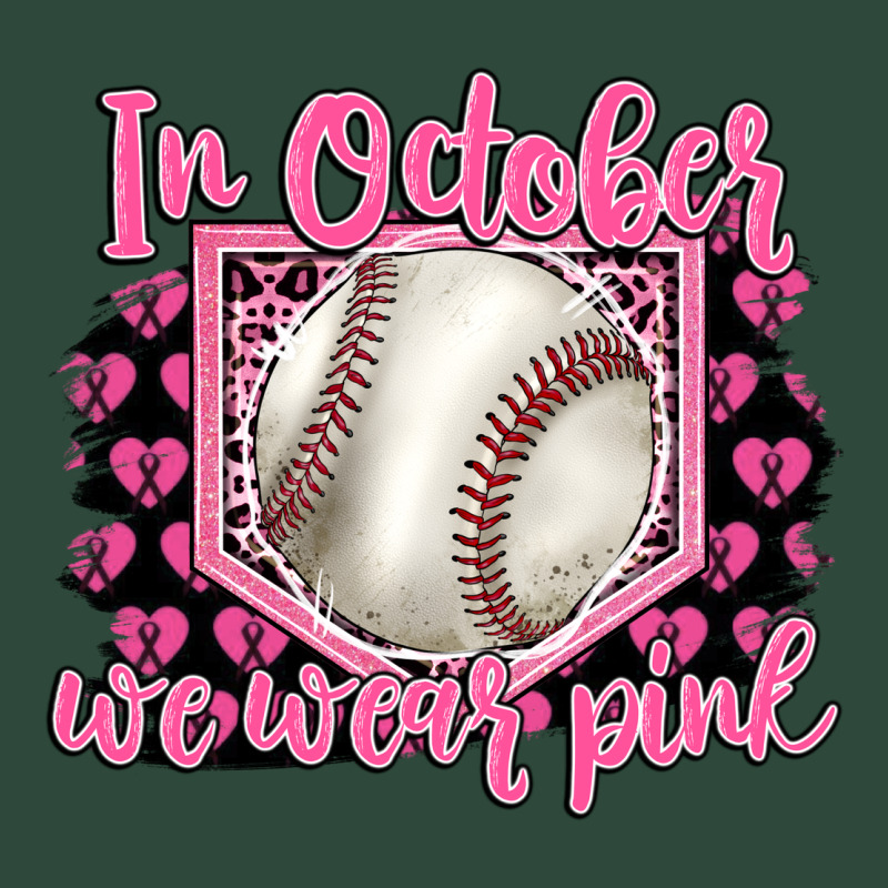 In October We Wear Pink Baseball Zipper Hoodie by BarkalooDesign | Teevron