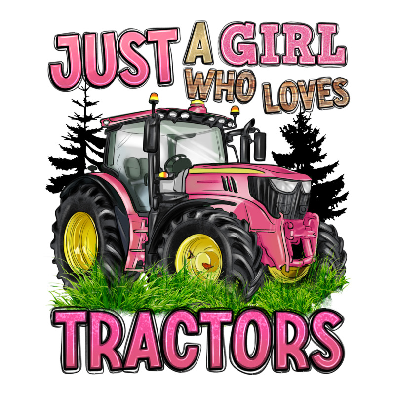 Just A Girl Who Loves Tractors Zipper Hoodie by BarkalooDesign | Teevron