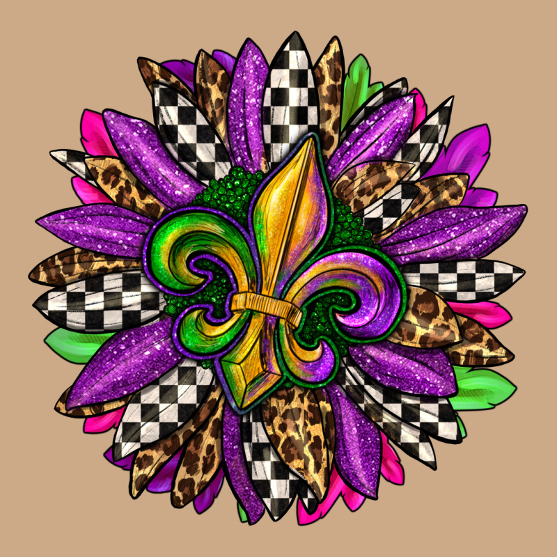 Mardi Gras Sunflower Vintage Hoodie by OliviaCreatesArt | Teevron