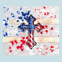 4th Of July Flag Cross Ladies Tee | Teevron