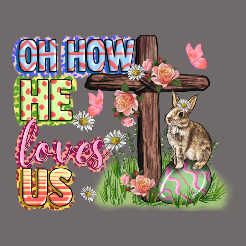 Oh How He Loves Us Easter Day Urban Heavy Tee by CowGirlArtShop | Teevron
